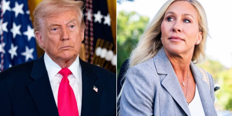 President Trump continued blasting Republican Rep. Marjorie Taylor Greene