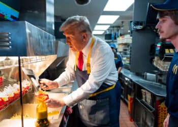Trump jokes he's first former McDonald's fry cook to become president