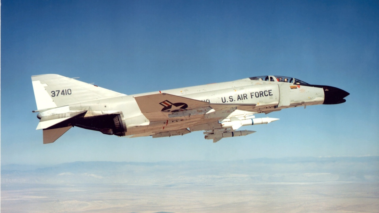 An F-4 Phantom in flight.