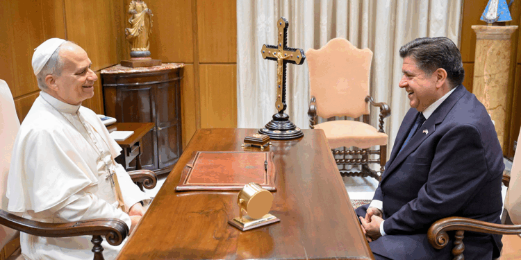 Illinois governor Pritzker meets Pope Leo XIV to discuss Trump ICE raids