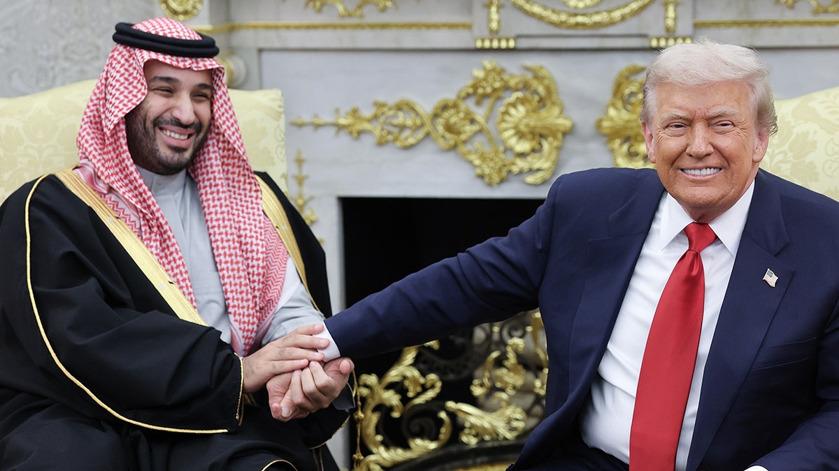 President Donald Trump with Saudi Crown Prince Mohammed bin Salman