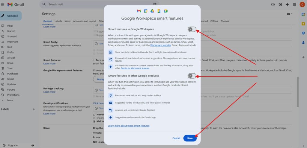 gmail out out step 5