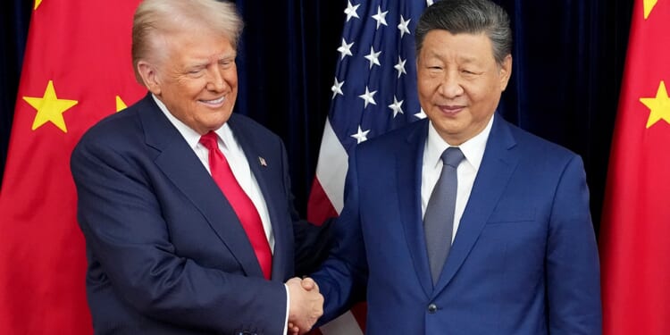 President Donald Trump speaks with China's Xi Jinping
