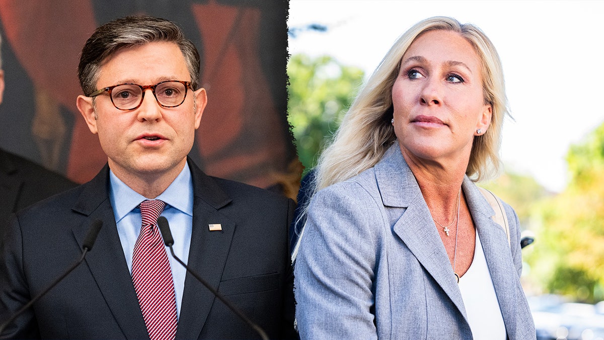 Speaker Mike Johnson and Rep. Marjorie Taylor Greene