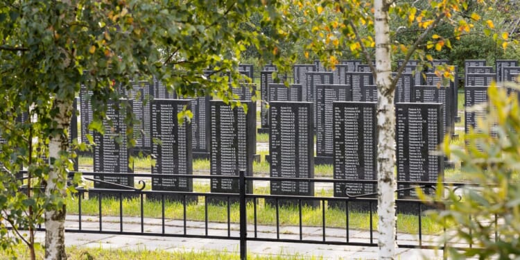 A Russian war cemetery.