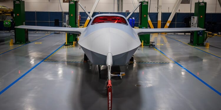 A YFQ-42 drone on the ground.