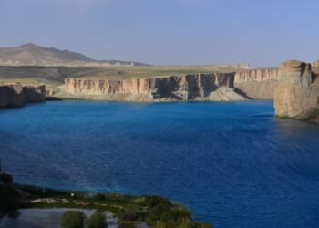 Afghanistan lake in Band-e Amir.