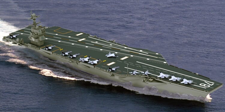 A drawing of the USS John F. Kennedy.