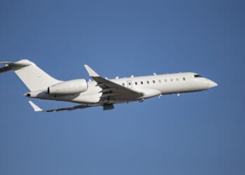 An ARES surveillance aircraft in flight.