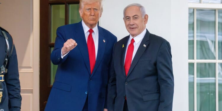 President Donald J Trump welcomes Israeli Prime Minister Benjamin Netanyahu to the White House.