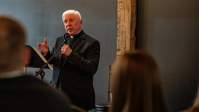 Bishop Daniel Thomas talking