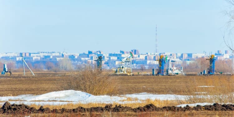 Gas works in Kazakhstan