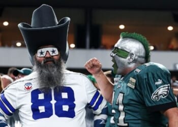 Cowboys and Eagles Fans Throw Punches in Wild Stadium Brawl