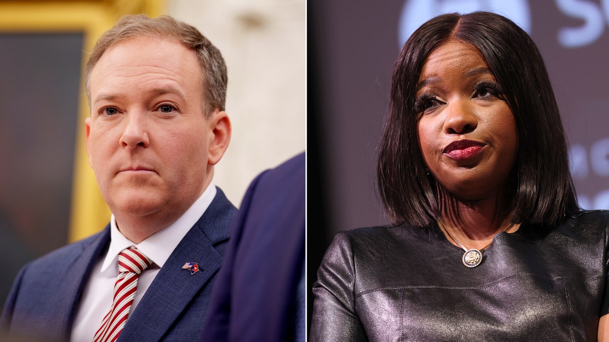 Left: Lee Zeldin; Right: Jasmine Crockett