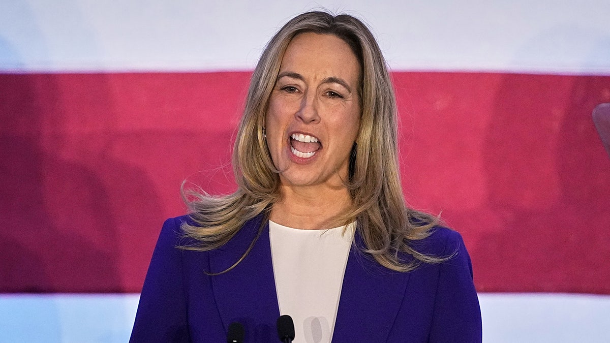 New Jersey Democratic gubernatorial candidate Mikie Sherrill speaks during an election night party