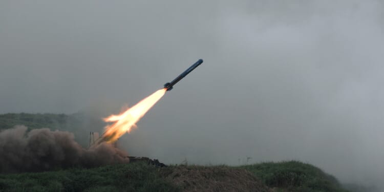 A Japanese missile test.