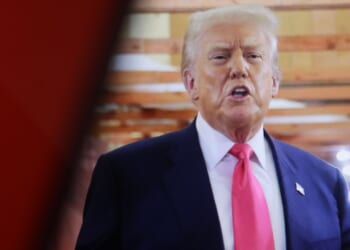 Donald Trump appears in New York.