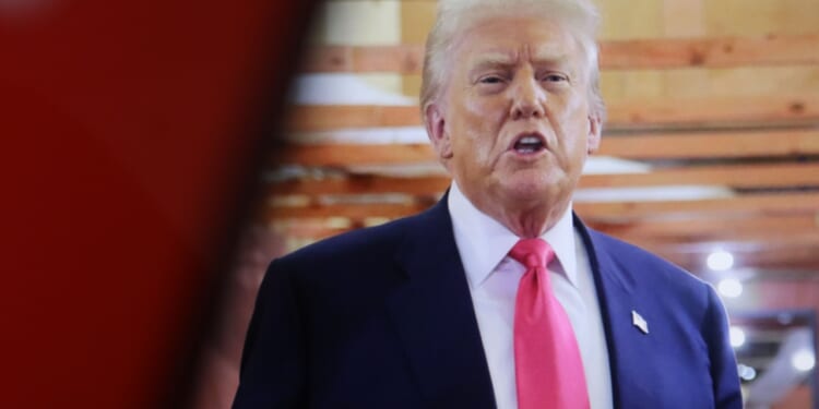 Donald Trump appears in New York.