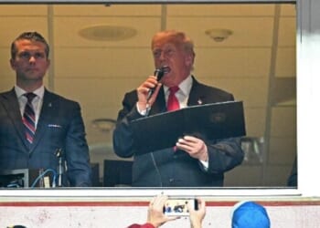 Fans Boo as Trump Swears In Military Members at Commanders Game