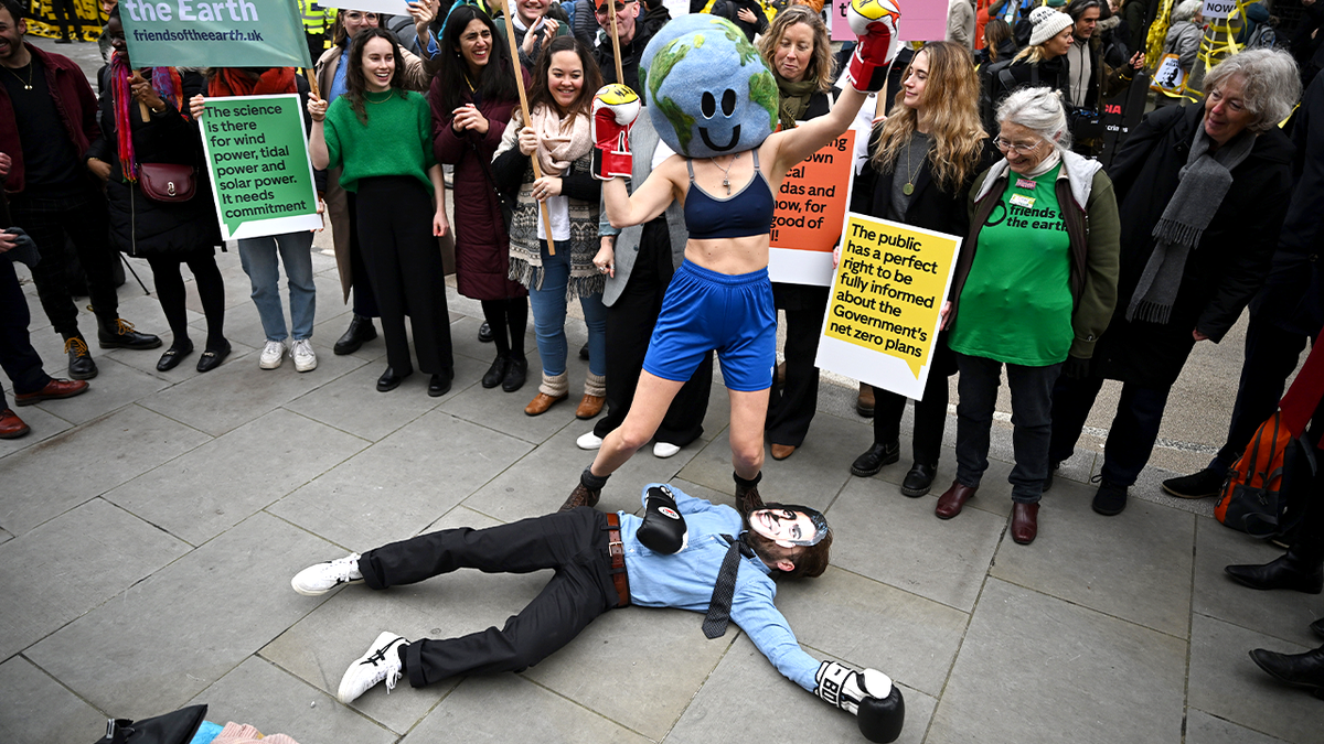 Climate protesters gathered in London