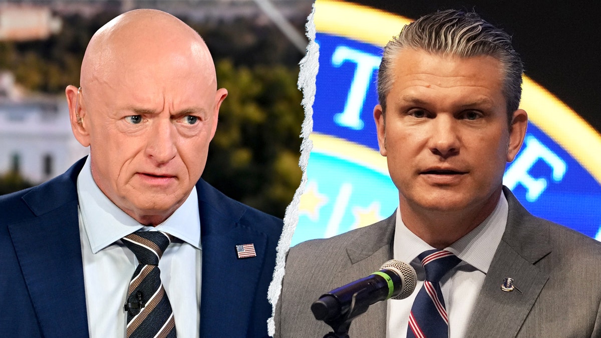 Mark Kelly and Pete Hegseth