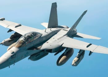 An EA-18G Growler in flight.