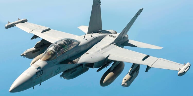 An EA-18G Growler in flight.