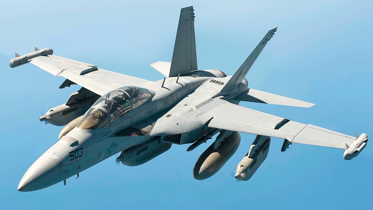 An EA-18G Growler in flight.