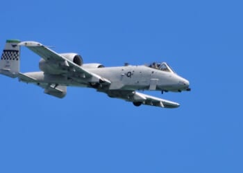 An A-10 Warthog in flight.