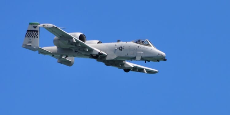 An A-10 Warthog in flight.