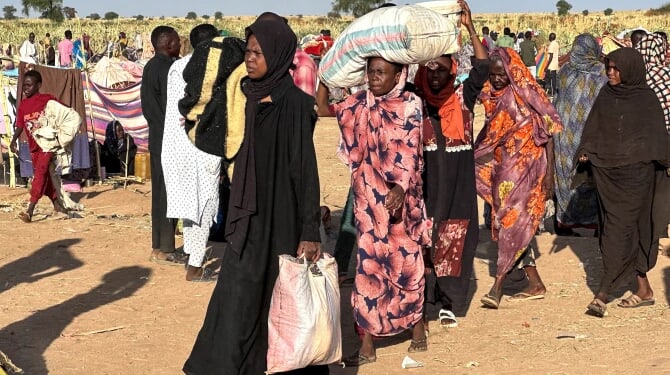 Displaced Sudanese on Oct. 28, 2025