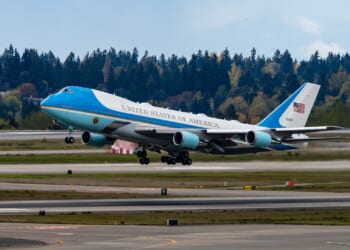 Air Force One taking off.