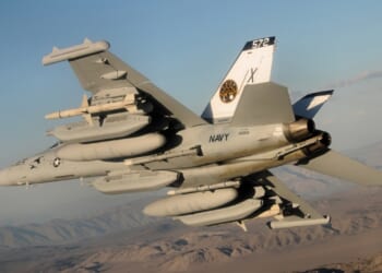 An EA-18G Growler in flight.