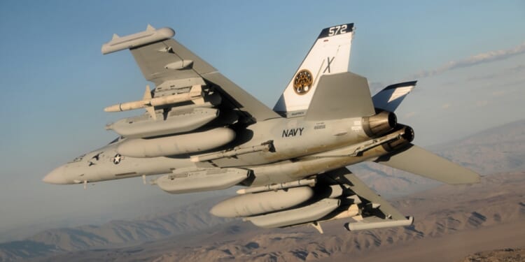 An EA-18G Growler in flight.