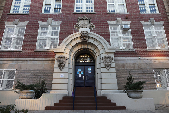A public school is seen in Brooklyn
