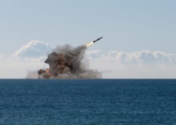 An SLBM being launched.