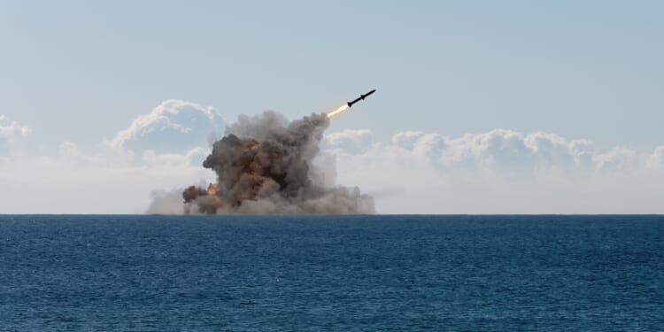 An SLBM being launched.