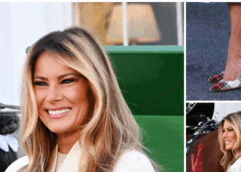 Melania Trump Kicks Off the Holidays in Tartan Manolo Blahniks