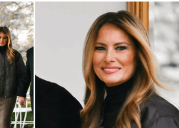 Melania Trump is Fashion Forward in Yves Saint Laurent-Inspired Look for Turkey Pardon