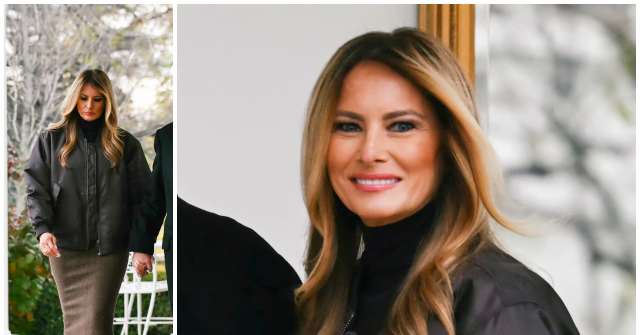 Melania Trump is Fashion Forward in Yves Saint Laurent-Inspired Look for Turkey Pardon