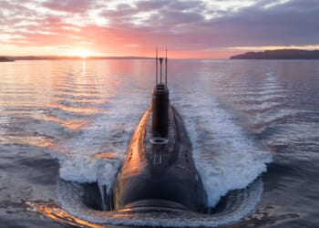 nuclear submarine in the Kola Bay.