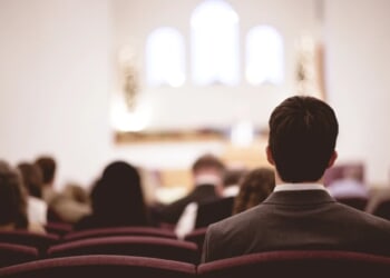 people in church