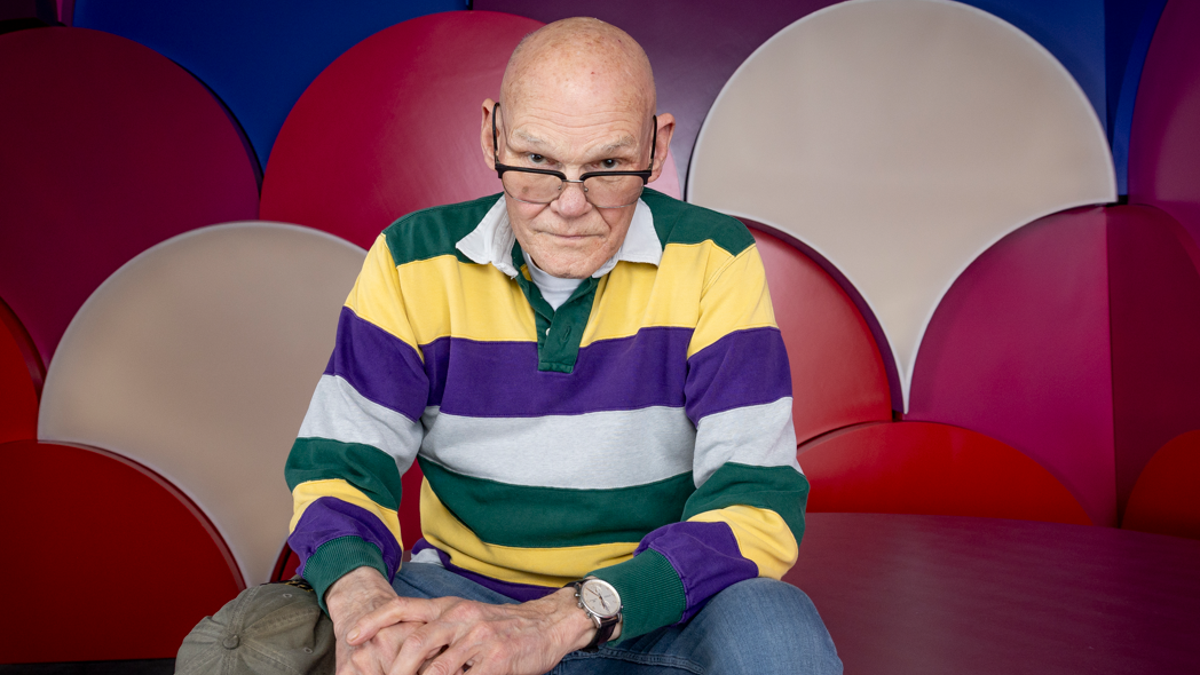James Carville sits for a portrait