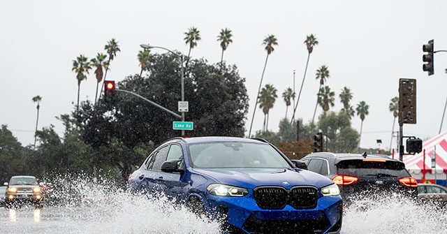 Residents Paddle Kayaks Through Southern California Streets