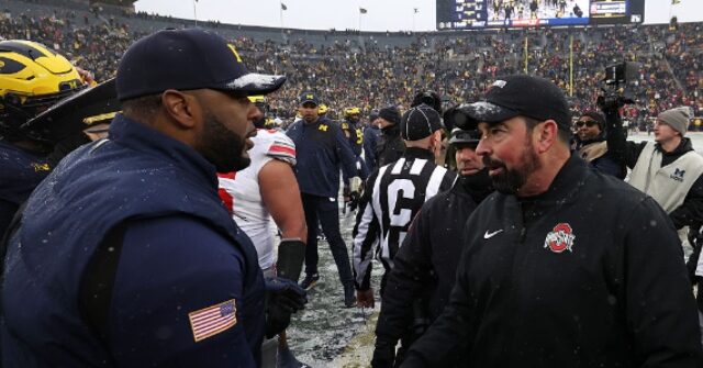 Ryan Day, Sherrone Moore Derail Flag-Planting Attempt After Ohio State-Michigan Game