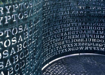 The CIA's "Kryptos" code sculpture.