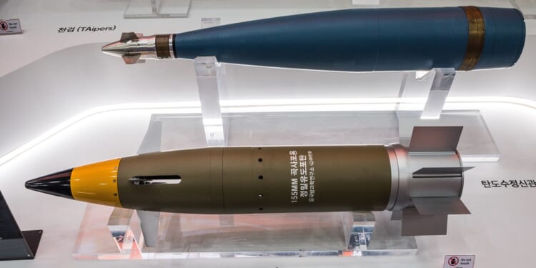 Two South Korean artillery shells.