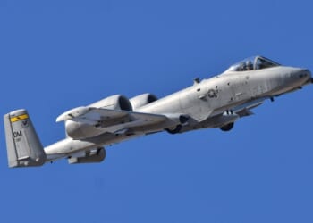 An A-10 Warthog in flight.
