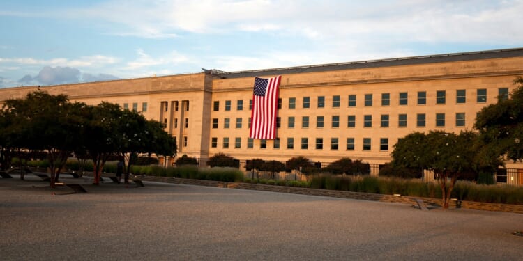 A side view of the Pentagon.