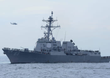 United States Navy USS Mustin (DDG-89), Arleigh Burke-class destroyer.